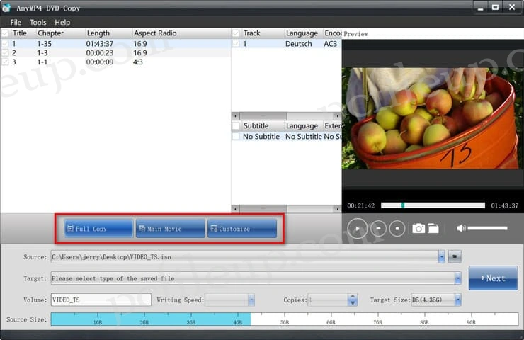 Any MP4 DVD Copy